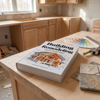 Building and Remodeling book on a kitchen counter during a remodel