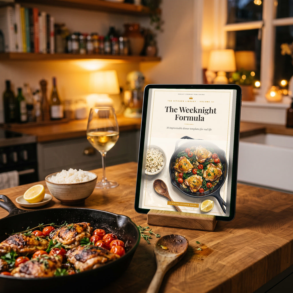 The Weeknight Formula on a tablet