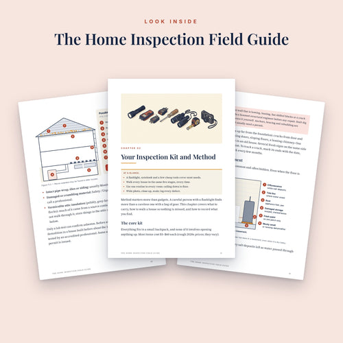 Inside pages of The Home Inspection Field Guide