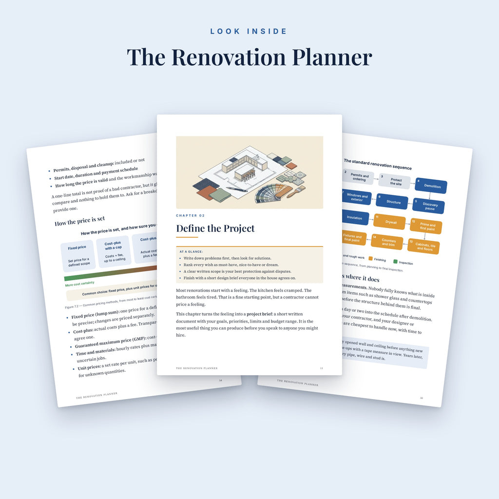 Inside pages of The Renovation Planner