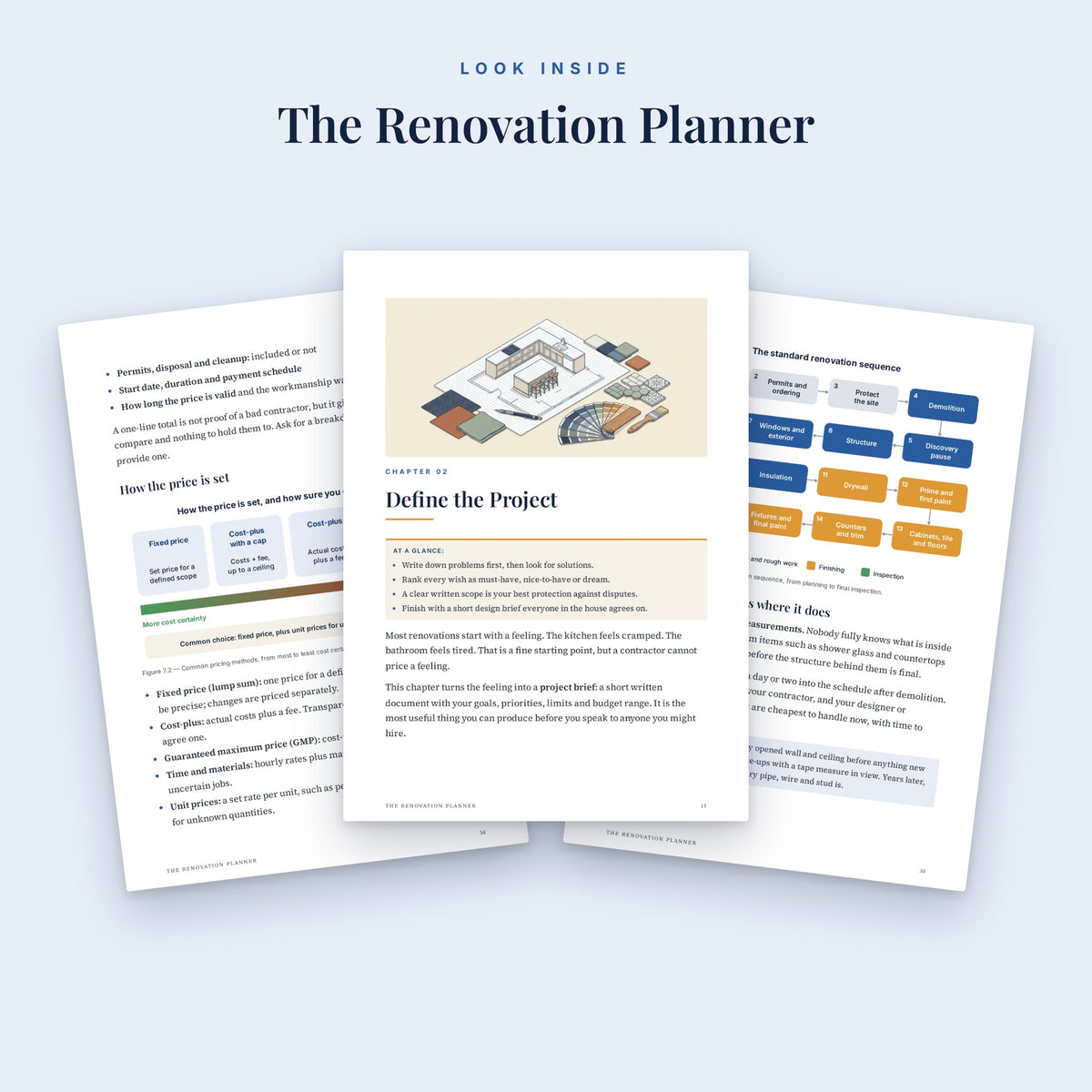Inside pages of The Renovation Planner