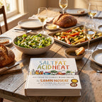 Salt, Fat, Acid, Heat on a farmhouse dinner table
