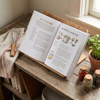 Salt, Fat, Acid, Heat open on a kitchen shelf
